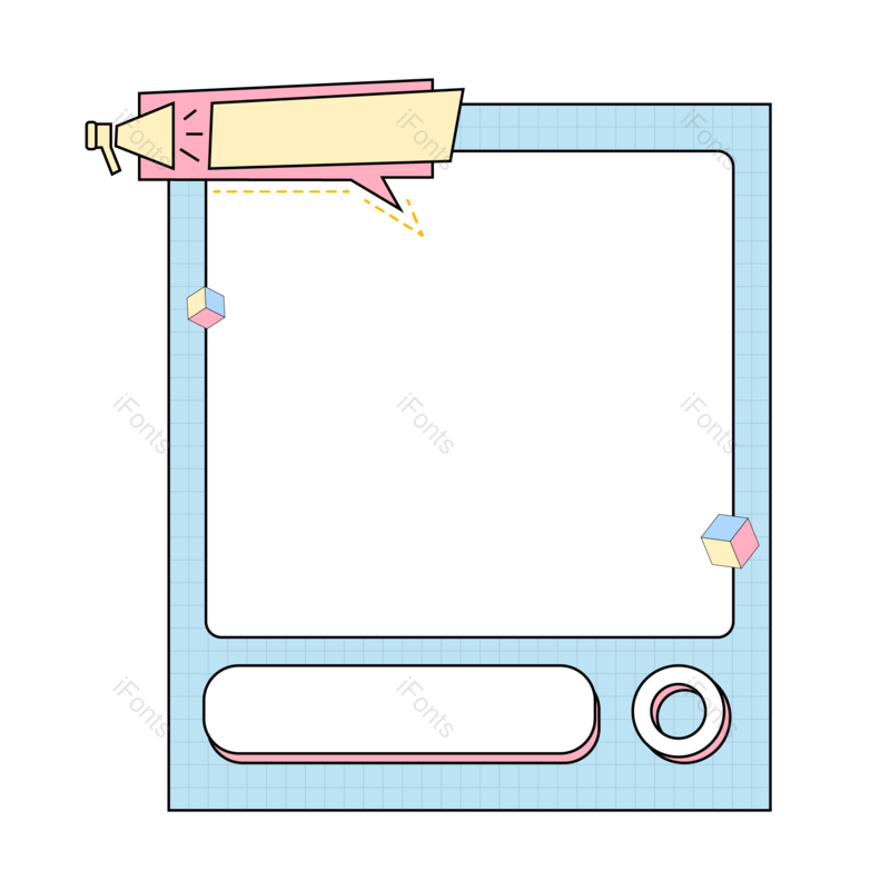 创意边框图片,对话框元素,标题框PNG,免抠素材